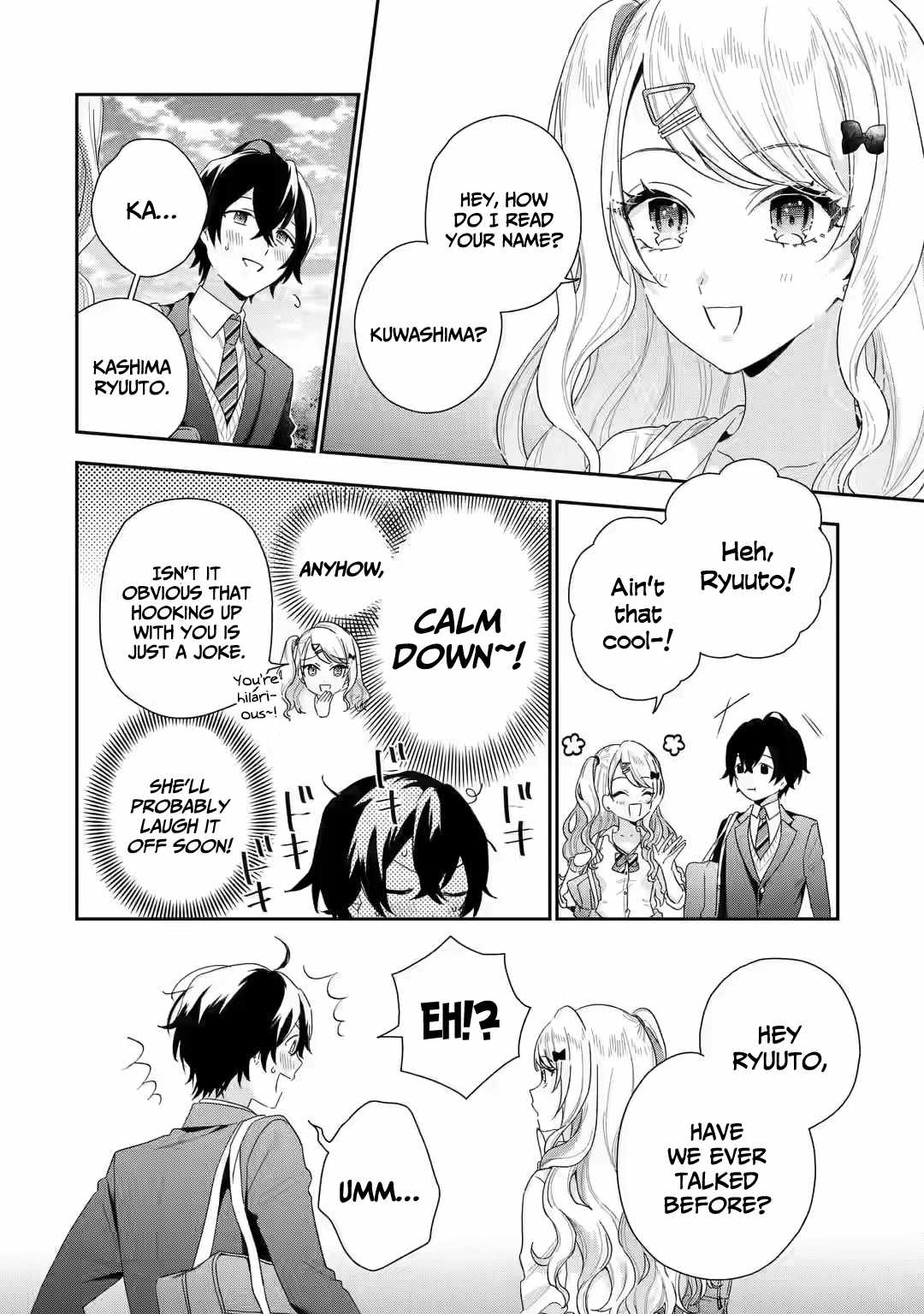 Keiken Zumi na Kimi to, Keiken Zero na Ore ga, Otsukiai Suru Hanashi Chapter 1